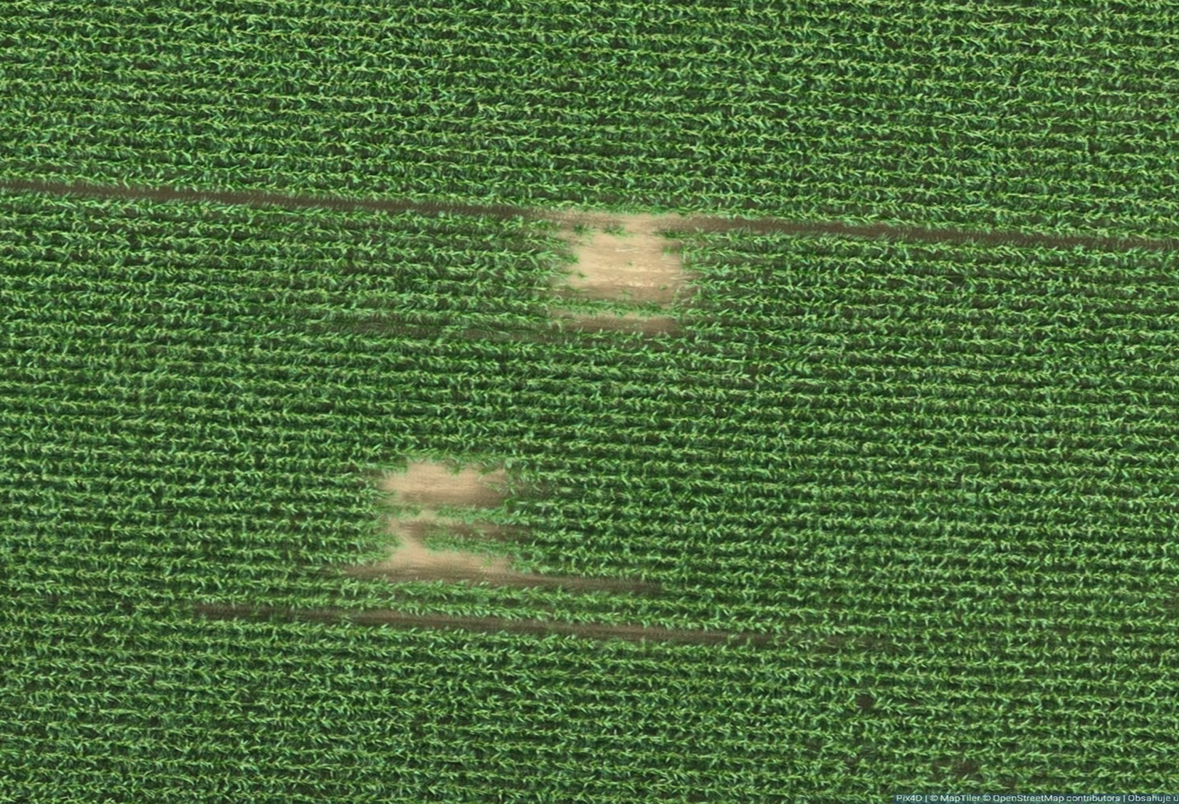 Ortofoto pozemku z dronu